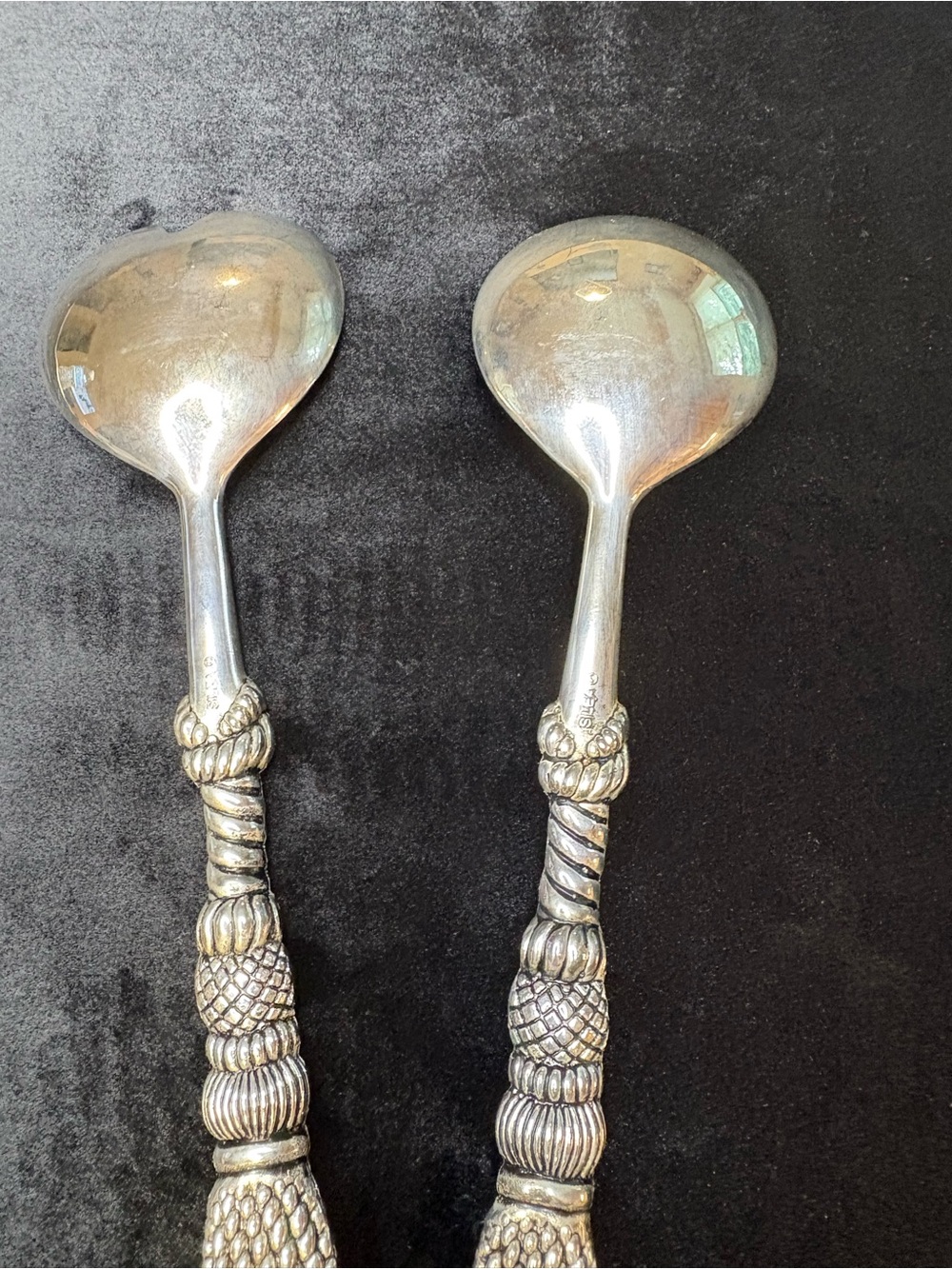 Vintage Silea Silver Plated Salad Serving Set - Picture 5 of 11